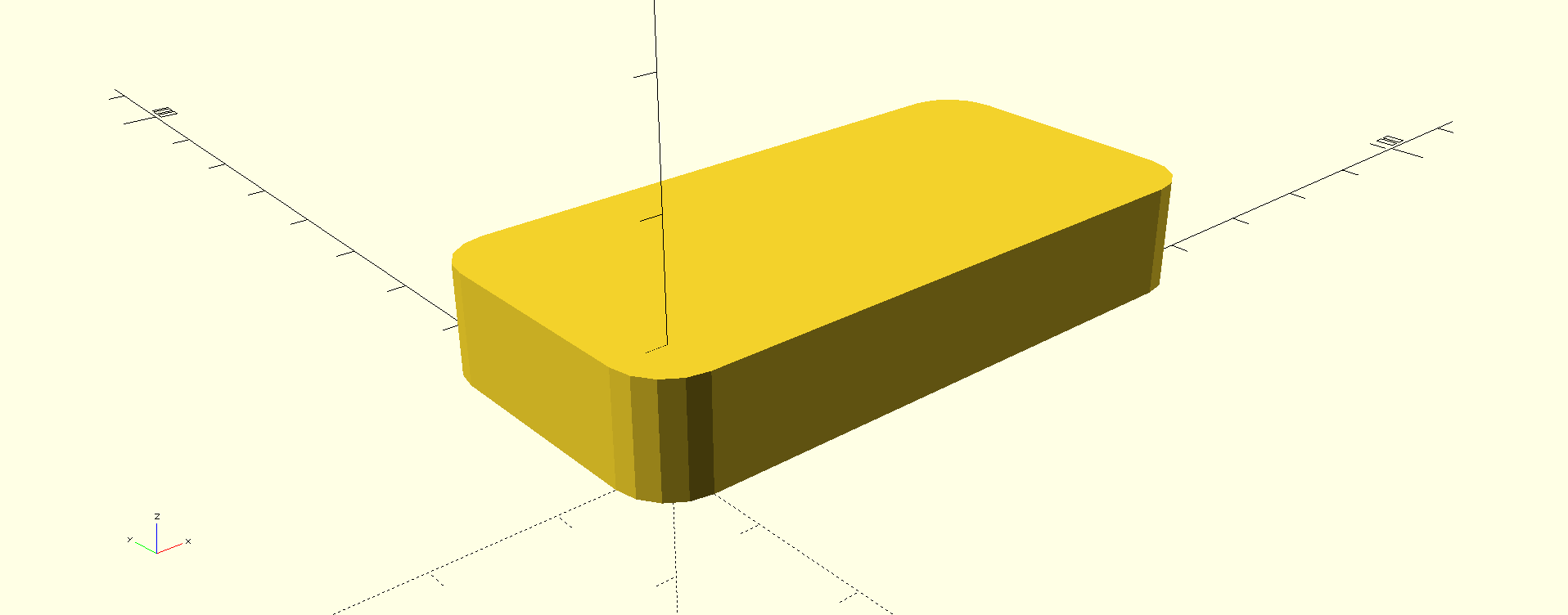 openscad rounded cube